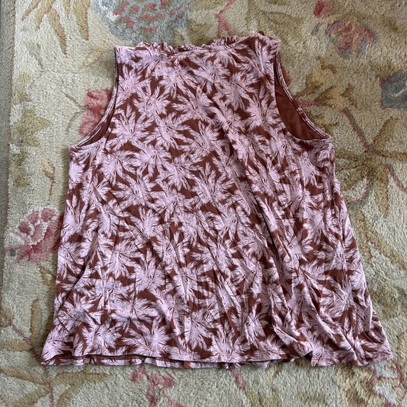 Bellissima Tasseled Top Peasant Blouse Tassel Split Neck Floral- Medium Petite - Picture 6 of 8